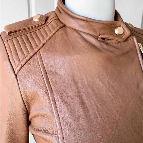 ZARA Women's Leather Biker Jacket - Picture 3 of 15